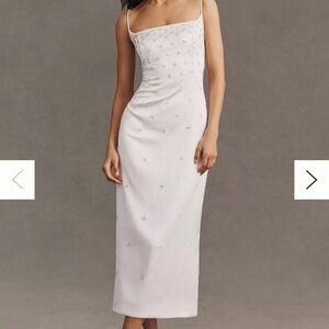 BHLDN White Embellished Midi Dress - NWT Now Sold Out!